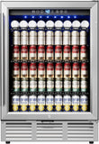 24 Inch Beverage Refrigerator, Beverage Cooler 180 Can Built-in Design