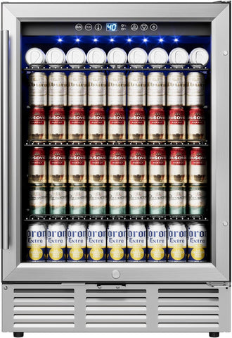 24 Inch Beverage Refrigerator, Beverage Cooler 180 Can Built-in Design