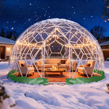 12 x 7.2 FT Garden Dome Tent, Outdoor TPU Greenhouse for 4-8 Person, Greenhouse Garden Tent with Window, Waterproof