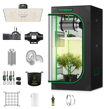 Complete Grow Tent Kit for 2x2 ft Indoor Growing, 24"x24"x48"