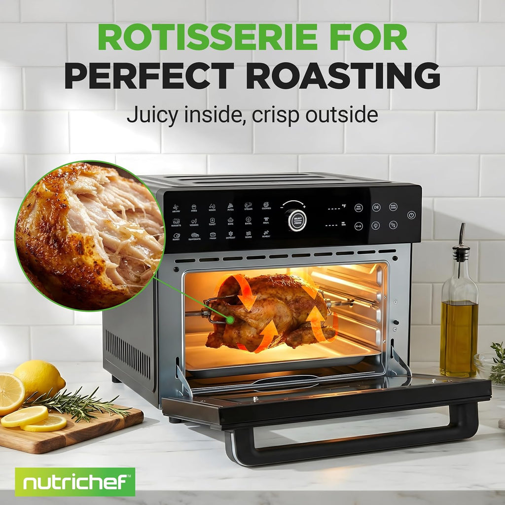 32 Quart Air Fryer & Oven | Digital Airfryer with 20 Presets, Dual Cook, Rotisserie, Bake & More | Multi-Function
