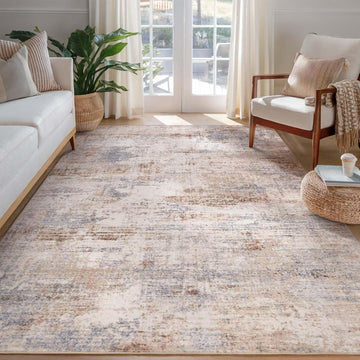 Washable Area Rug Living Room Rugs Large Soft Non-Slip Carpet for Bedroom Dining Room Modern Abstract Neutral Low