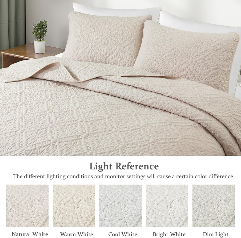 Twin Quilt Set, Brich Beige