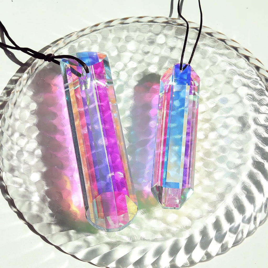 5Pcs 3-inch Crystal Sun Catcher Prisms for Windows Garden Patio