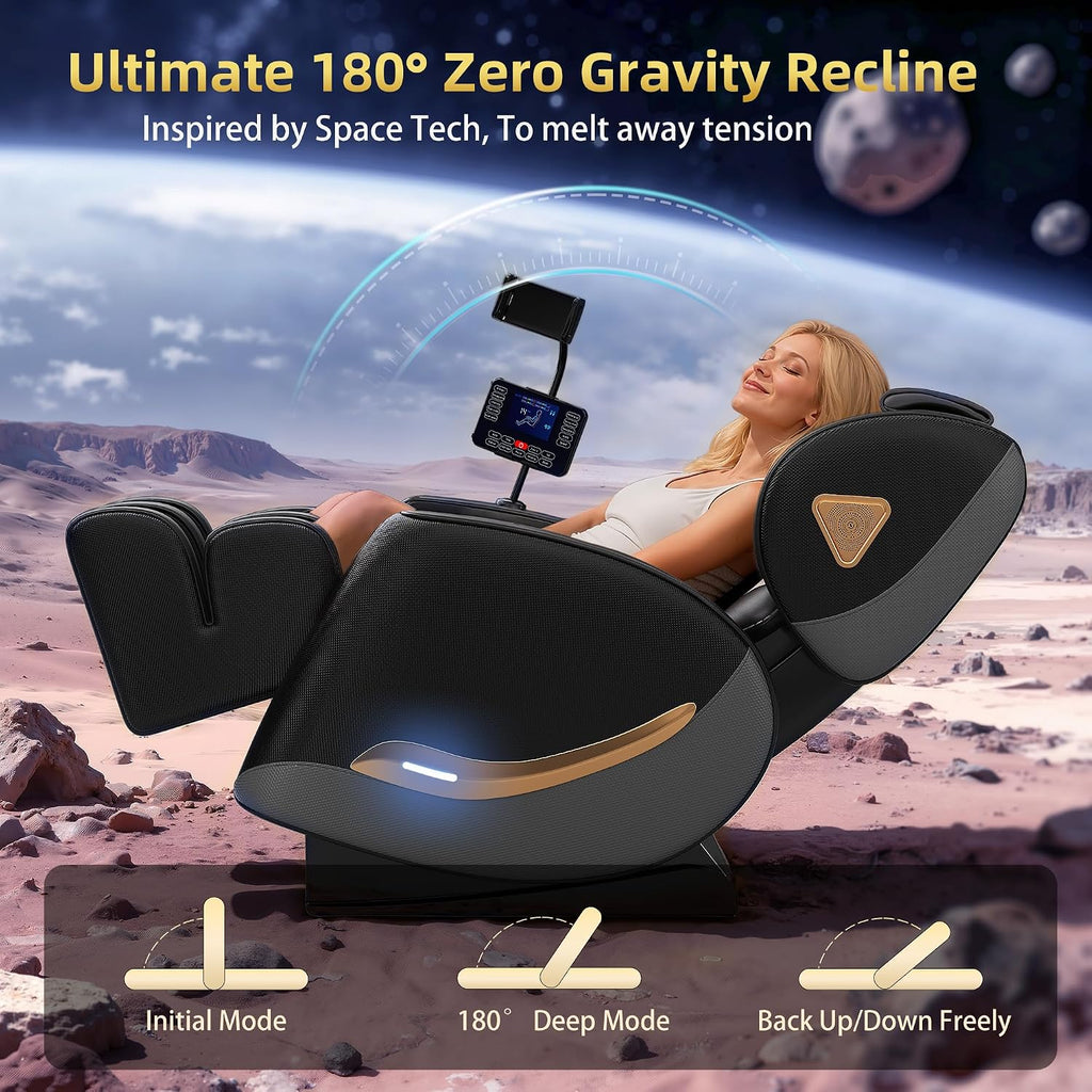 2026 Massage Chair Full Body, Zero Gravity Massage Chair Recliner - Upgraded 10-Point Roller, Heating, Airbags, Foot
