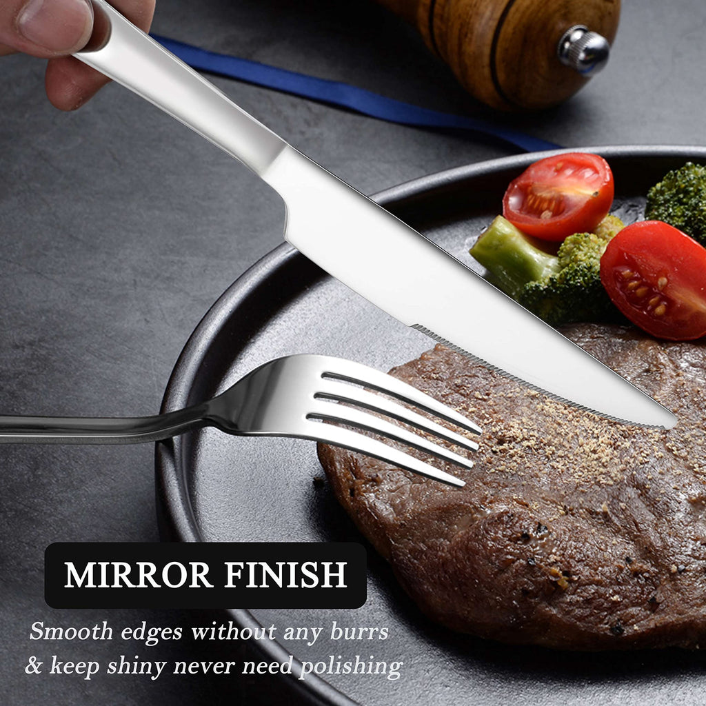 Silverware Flatware Set for 8, 40 Piece Stainless Steel Cutlery Set