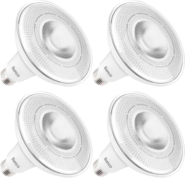 4 Pack PAR38 LED Bulbs, 15W=120W, Dusk to Dawn Flood Light, E26 | 1250LM, 5000K Daylight Photocell Sensor, Wet-Rated