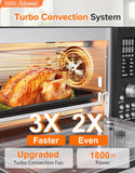 Bravo Pro Smart Air Fryer Toaster Oven Combo, Airfryer Convection Oven Countertop, 10-in-1 Functions with Quicker &