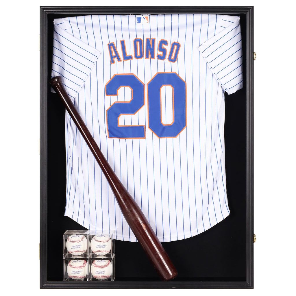 Large Jersey Display Case Frame Deep Shadow Box with Room for XL Baseball Football or Hockey Military Uniform