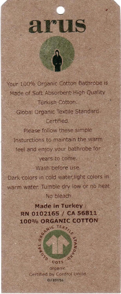 Women's Organic Certified Cotton Hooded Full Length Turkish Bathrobe | GOTS Certified