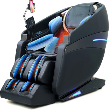 4D Massage Chair Full Body Extended SL-Track Zero Gravity Shiatsu Recliner | 3-Zone Heat,Foot Rollers,Thai