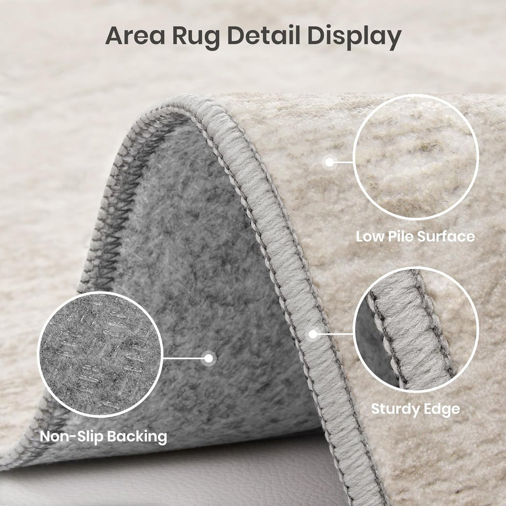 Area Rugs 9x12 Living Room - Stain Resistant 9x12 Area Rugs for Living Room, Non Slip Backing Printe