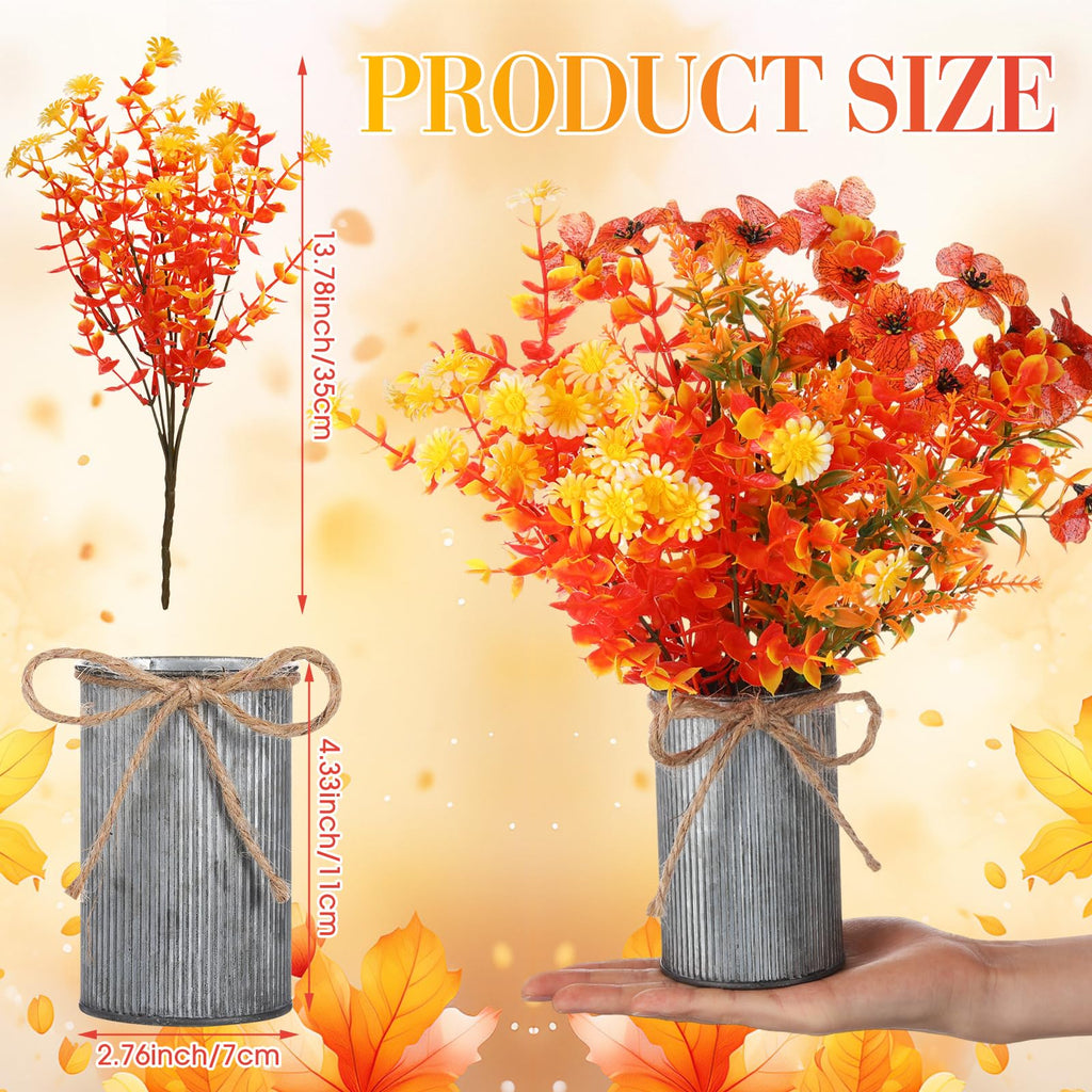 6 Sets Artificial Fall Thanksgiving Centerpiece for Tables