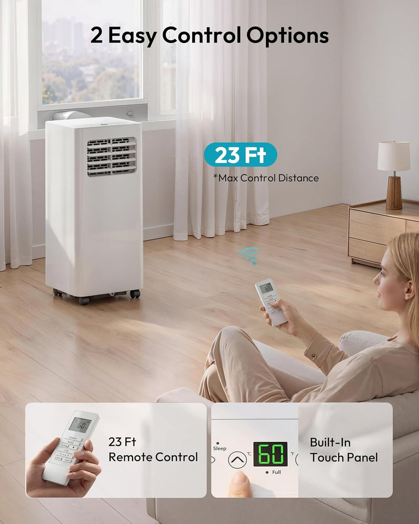 10,000 BTU Portable Air Conditioners, 4 in 1 Portable AC with Cool, Dry, Fan, Sleep Modes