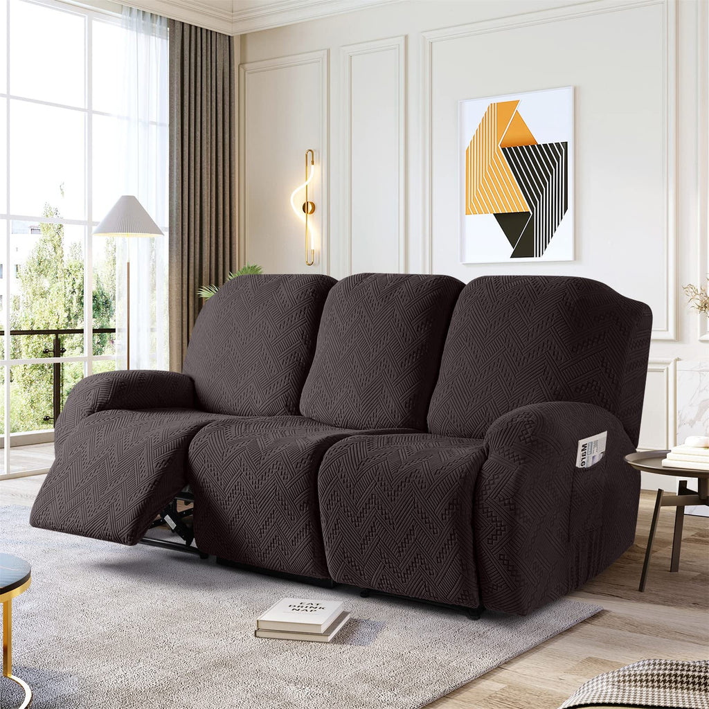 Recliner Couch Covers, Soft Stretch Sofa Slipcover, Chocolate