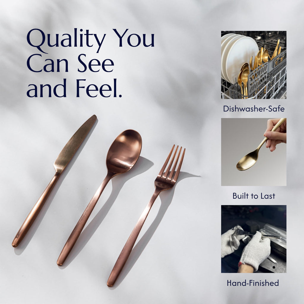 Ava 20-Piece Flatware Set, 18/10 Stainless Steel