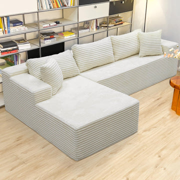 Boneless Couch Modular Sectional Sofa Cloud Corduroy Couch