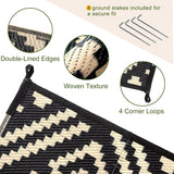 Outdoor Rug 9x12 Patio Waterproof, Large Outdoor Plastic Straw Rug, Reversible Out Door Carpet Campi