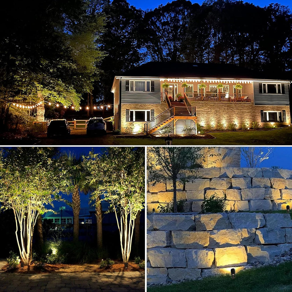 All-in-One Low Voltage Landscape Lighting Kit, Dusk to Dawn, 8 PCS | 3000K LED Low Voltage Landscape Lights, IP65
