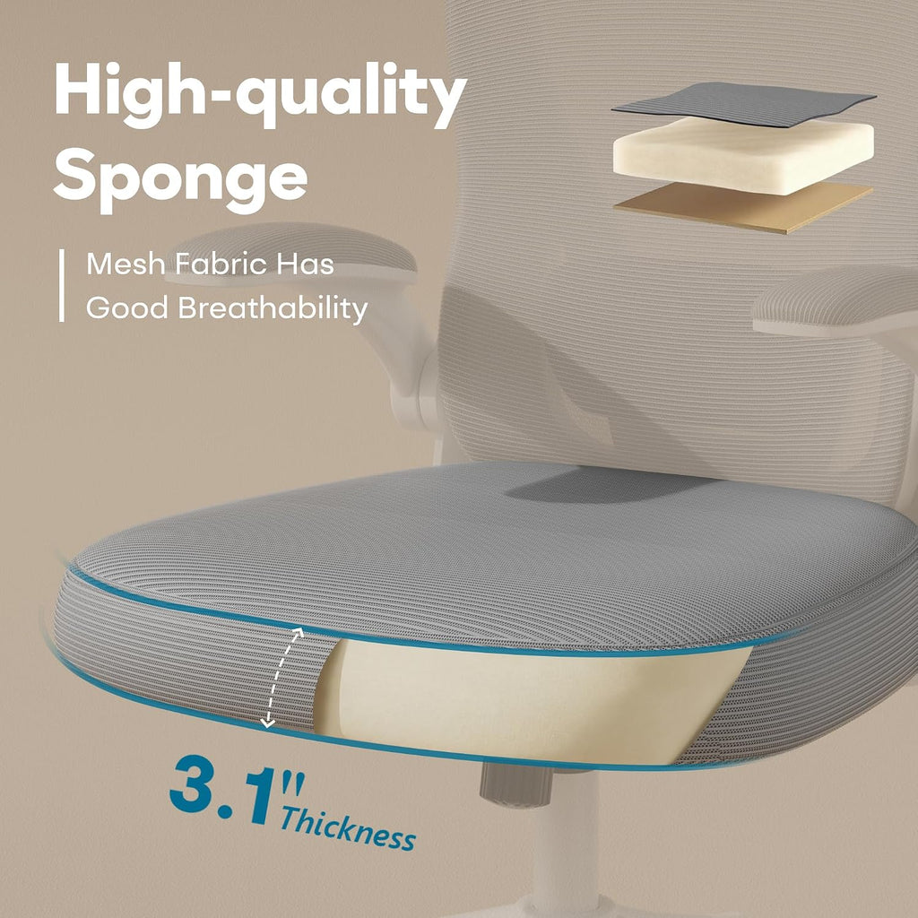 Ergonomic M903, Computer Desk Chair | High Back Mesh with Adjustable Lumbar Support, Headrest, Flip-Up Armrests