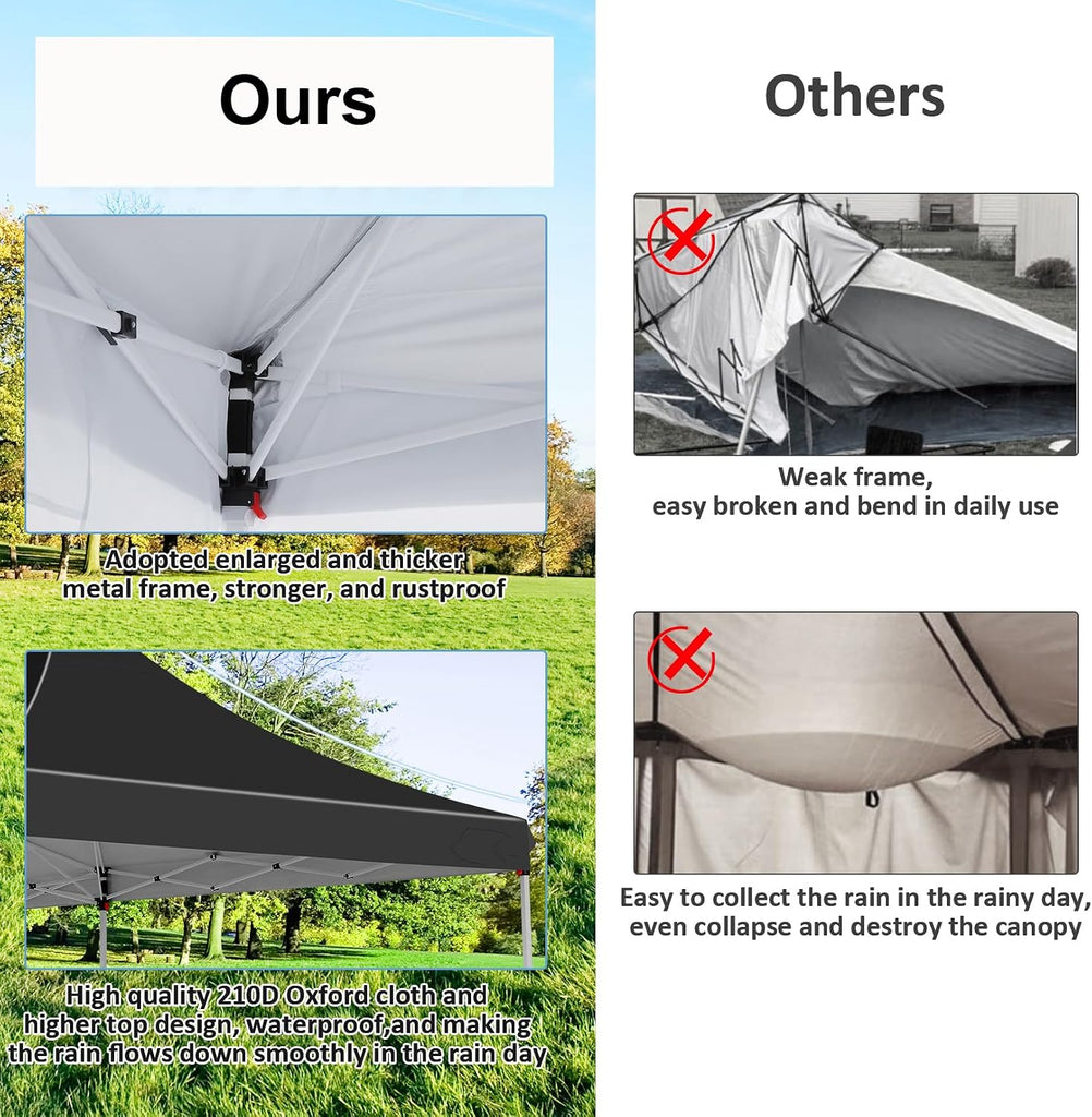 Canopy 10x20 Pop Up Canopy Tent with 6 Sidewalls