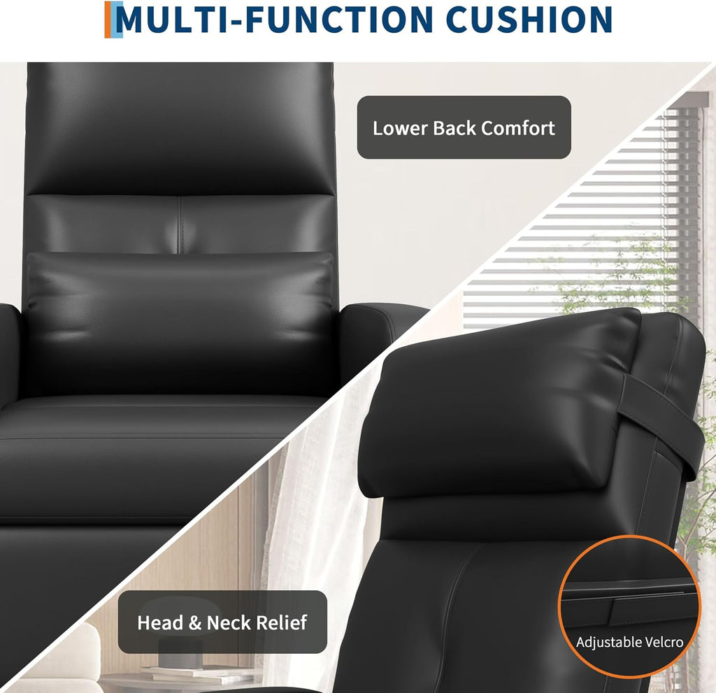 Power Recliner Chair, Adjustable Electric Recliner Ergonomic Overstuffed PU Leather Single Sofa, Tall Back, Padded