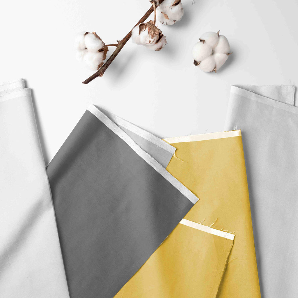 Mix N Match Solid 3 Layer Ruffled Crib Skirt (White/Yellow/Grey)