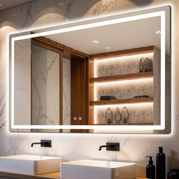 36x60 LED Bathroom Vanity Mirror with Lights, Anti-Fog, Dimmable