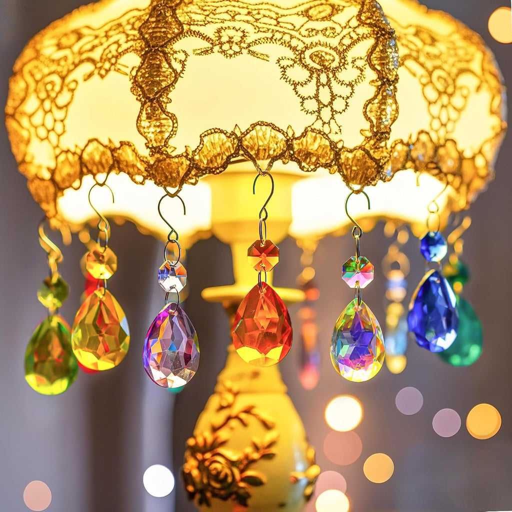 10 Pcs 3 Inch Clear Crystal Bauhinia Prisms Chandelier Decor - Clear Crystal Bauhinia Prisms Pendants Chandelier