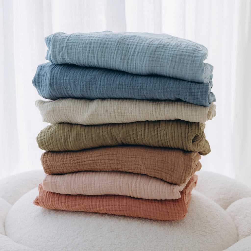 Mini Muslin Crib Sheets, 100% Cotton Mini Crib Sheets, 2 Pack