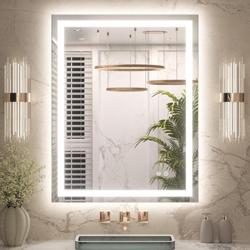 28x36 Inch LED Bathroom Mirror with Light, Effortless Installation