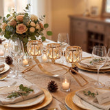3 Arms Crystal Candle Holders, Arch Candlestick Table Candelabras Centerpieces, Dinning Room, Cabinet Ornaments, Home