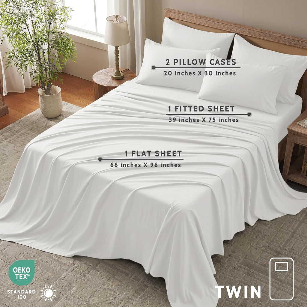 King Sheets Set - 6 Piece Luxuriously Soft & Cooling Sheets King - Ultra Soft 16" Deep Pocket King Sheet Set - Fitted