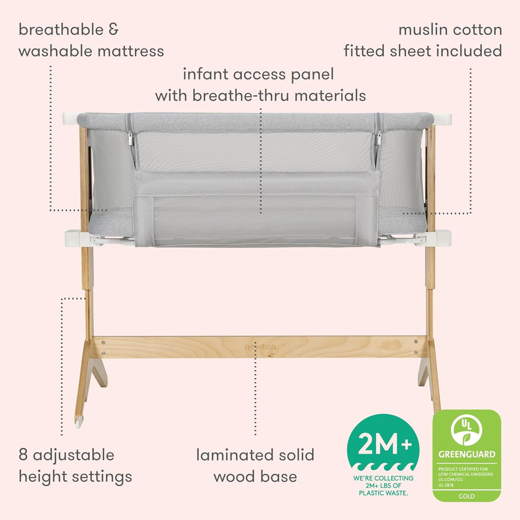 Bassinet & Bedside Sleeper with Mattress & Sheet