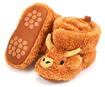Highland Cow Baby Booties, Highland Cow, Yellow