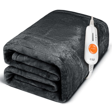 Heated Blanket Throw, Soft Double Flannel Electric Heating Blanket