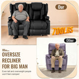 Power Recliner Loveseat for Living Room, Loveseat Sofa with Center Console, USB Type-C Port