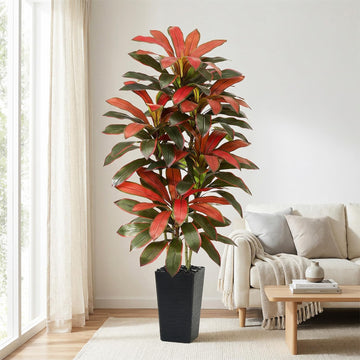 Artificial Red Dracaena Tree 6FT, Tall Fake Plants Indoor