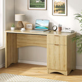 47 inch Computer Desk with Drawer, Office Desk with File Cabinet