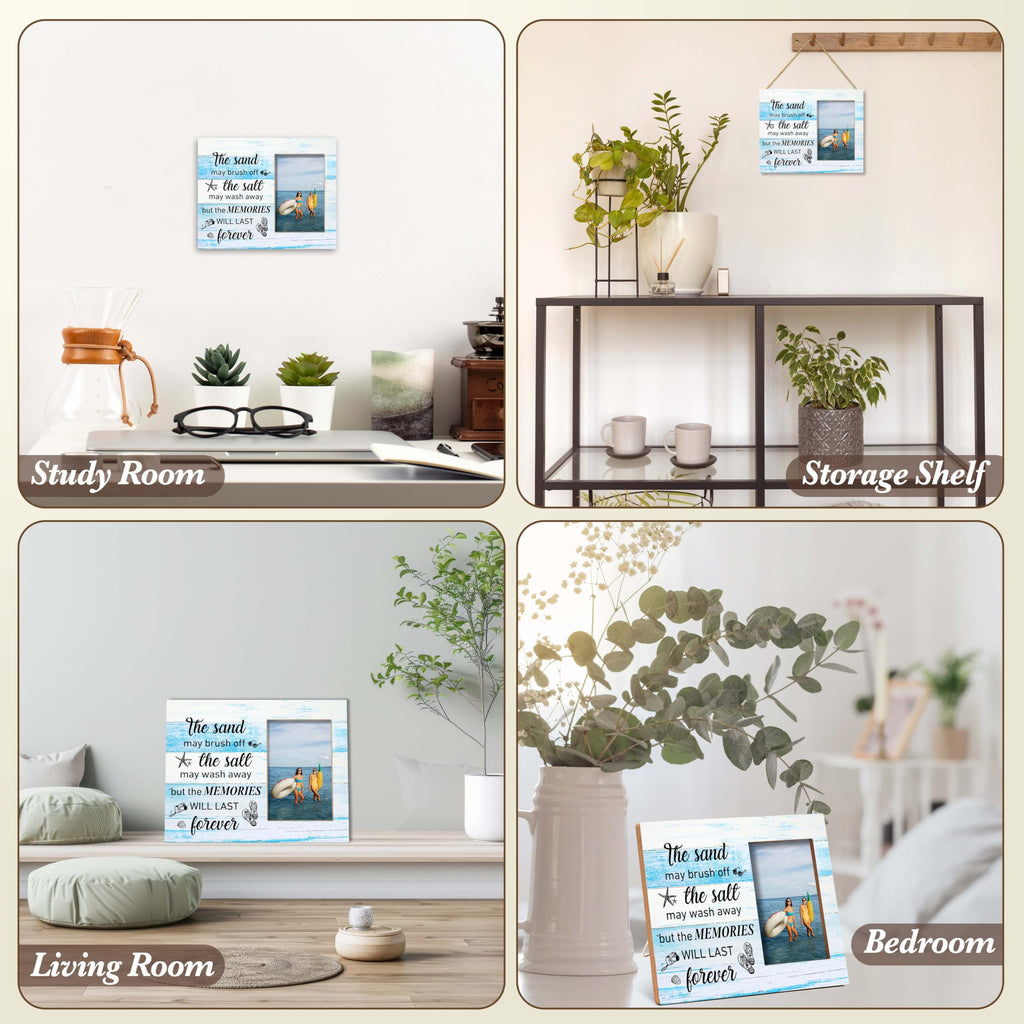 Beach Picture Frames 4x6, Beach House Decor, Love Picture Frame, Beach Trip Vacation Gifts, Gifts for Couples