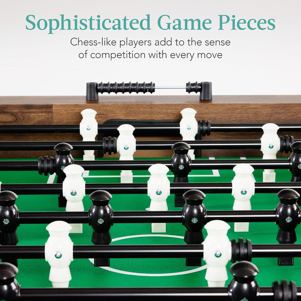 Full 54 Inch Regulation Foosball Table for Home, Game Room - Includes 2 Balls, 2 Cup Holders