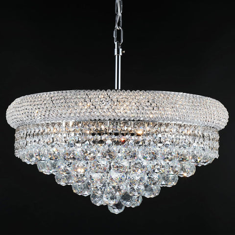 Crystal Chandeliers for Dining Room Light Fixtures Over Table_Empire Style K9 Crystal Chandeliers for Bedroom_9 Lights Chrome Luxury Lighting Fixtures for Living Room Kitchen Island Entryway A108-B0D97WM1KP
