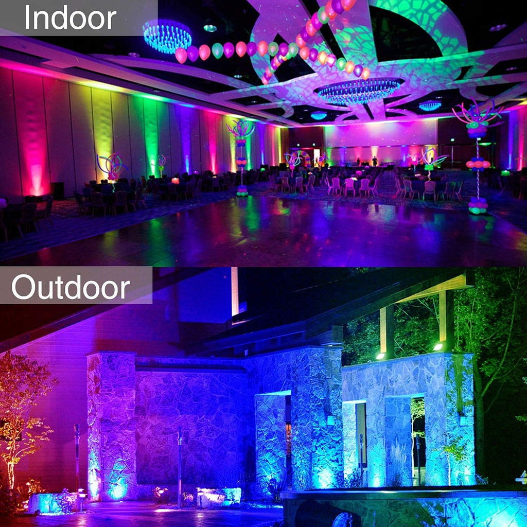 1PCS 110V 100W RGB LED Flood Lights,Outdoor Color Changing Floodlight with App, IP68 Waterproof 16 Colors 4 Modes