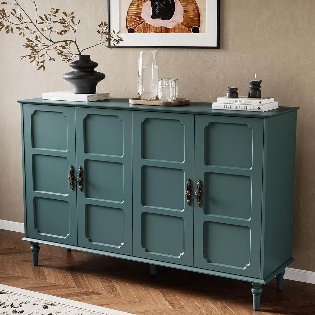 55 inch Mid Century Sideboard Buffet Cabinet with Storage