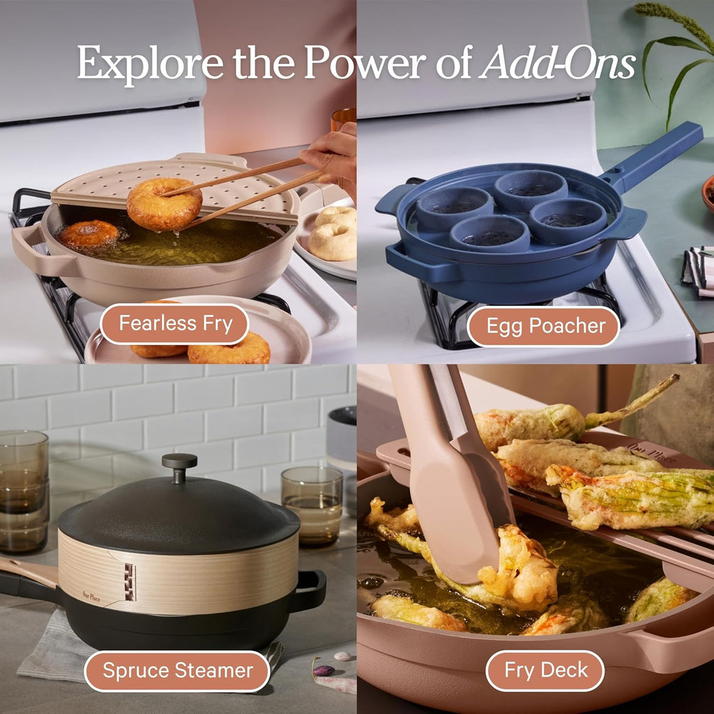 Always Pan 2.0 | 10.5" Ceramic Pan with Modular Lid, Steamer Basket & Spatula | Patented 10-in-1 Nonstick, Non-Toxic
