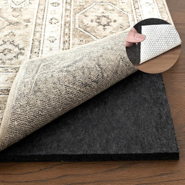 1/4" Thick Felt and Natural Rubber Backing Rug Pad - Non Slip Carpet Gripper for 9 x 12 Ft Area Rugs - Protective - Set of 108