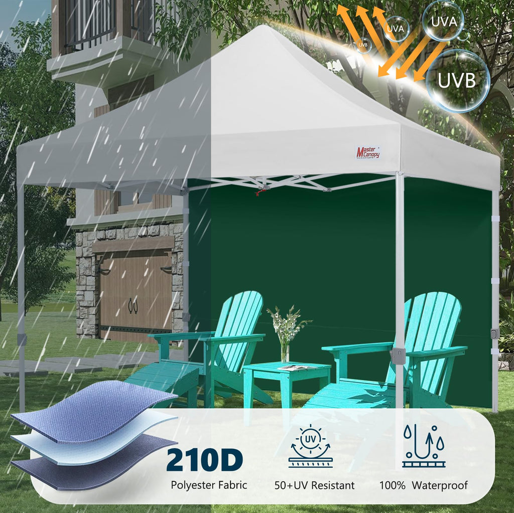 10x10 Pop Up Canopy Sidewall Only 1-Pack Forest Green