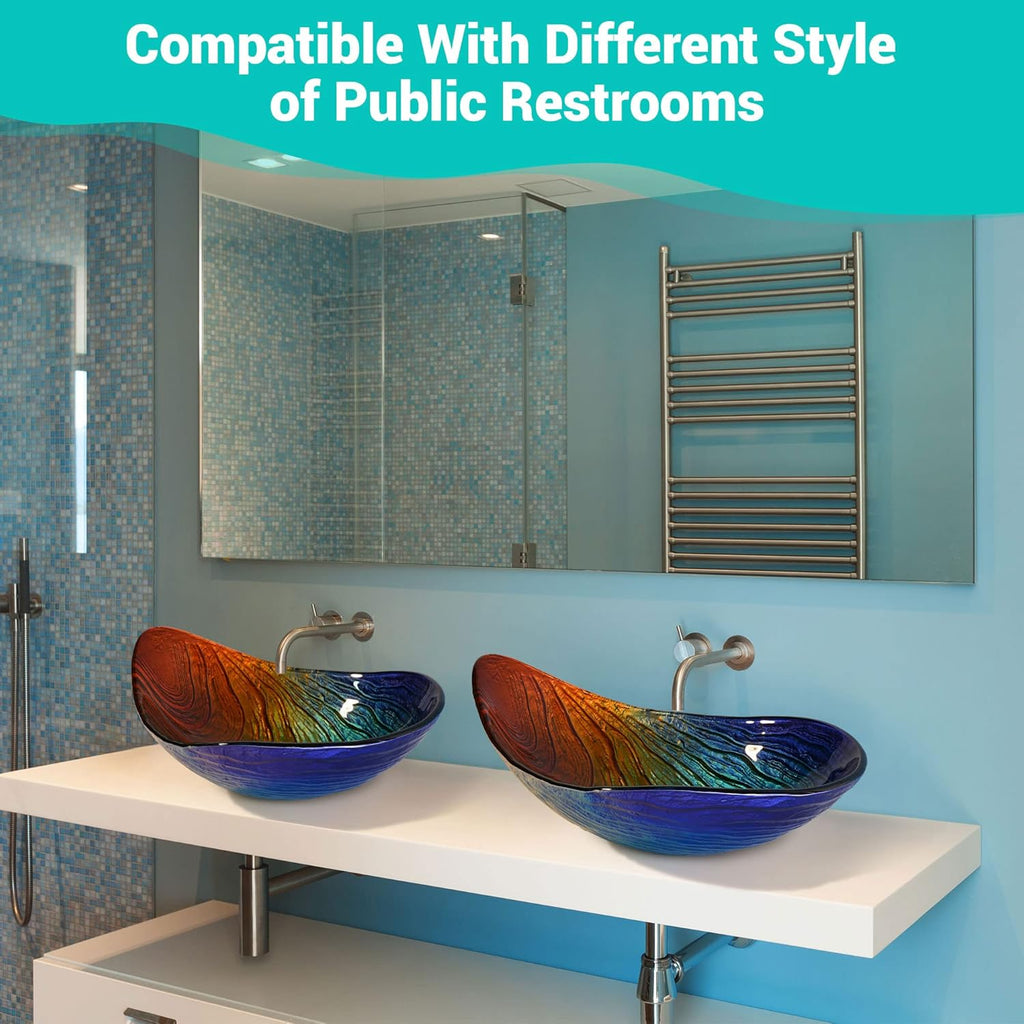 Tempered Glass Bathroom Vessel Sink Waterdrop Artistic Vanity Above Counter Top Mount Basin Victorian Era