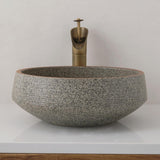 Ceramic Vessel Bathroom Sink Blue Color Rounded Shape Jingdezhen Sinks Above Counter Art Wash Basin For Bar And