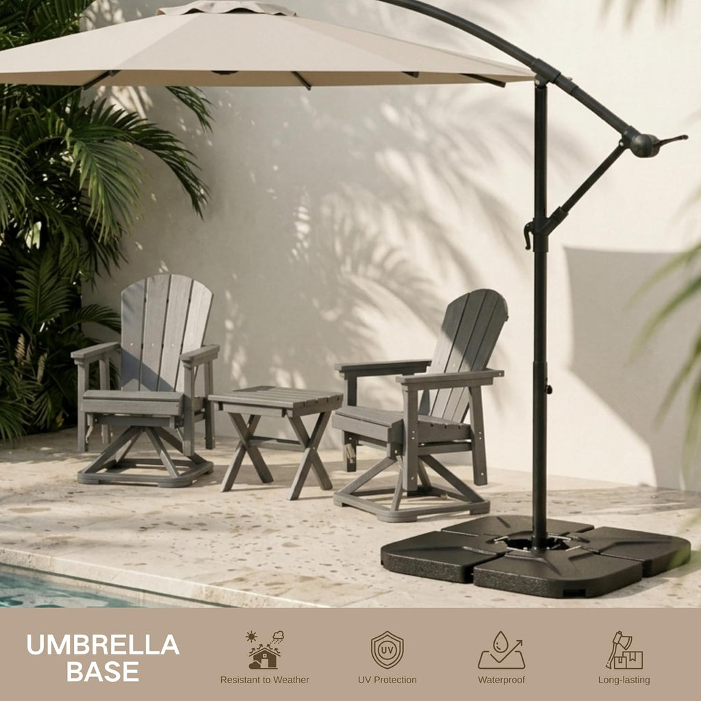 4-Piece 230LBS Cantilever Offset Patio Umbrella Base